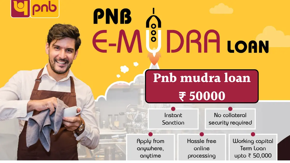 PNB e Mudra Loan apply online 50 000