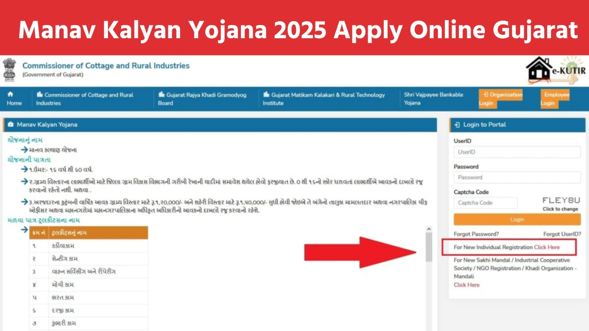 Manav Kalyan Yojana 2025 Apply Online Gujarat